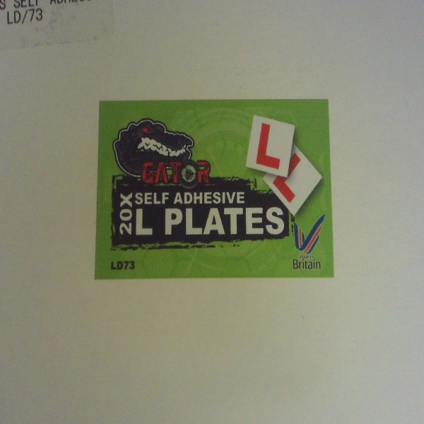 Everything Else L Plates Self Adhesive (Pack 20) Ld/73
